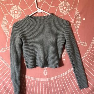 Long sleeve cropped sweater